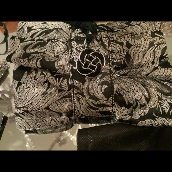 Beautiful black white market small clutch